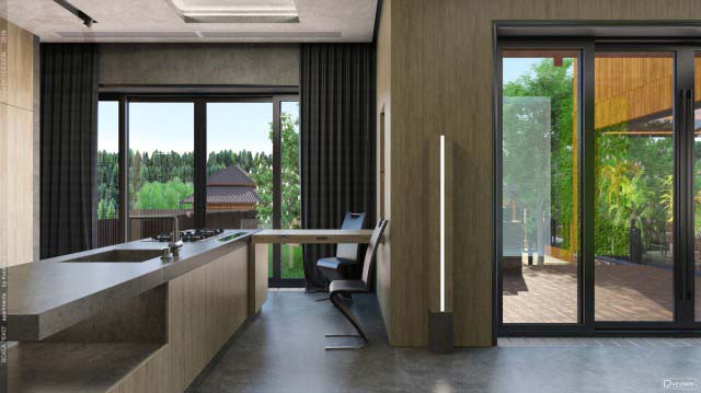 Современный дизайн интерьера загородного дома 500 кв м в МО
