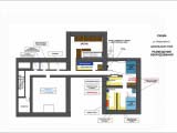 Схема расстановки оборудования и общего зонирования цокольного этажа кафе