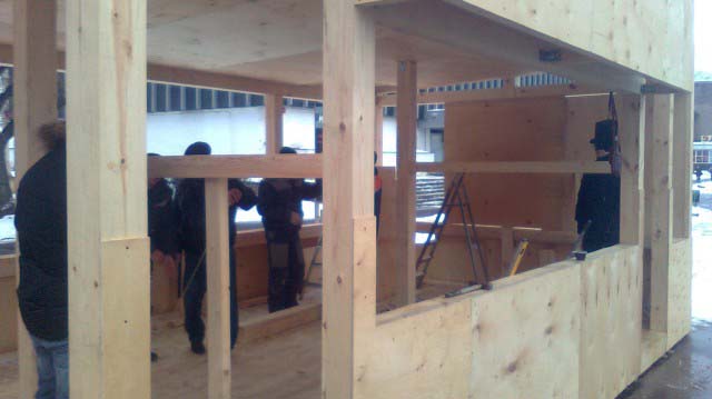 Выполнение работ по строительству павильонов