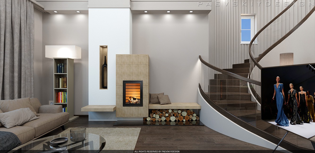 Дизайн интерьера частного дома в современном стиле в МО